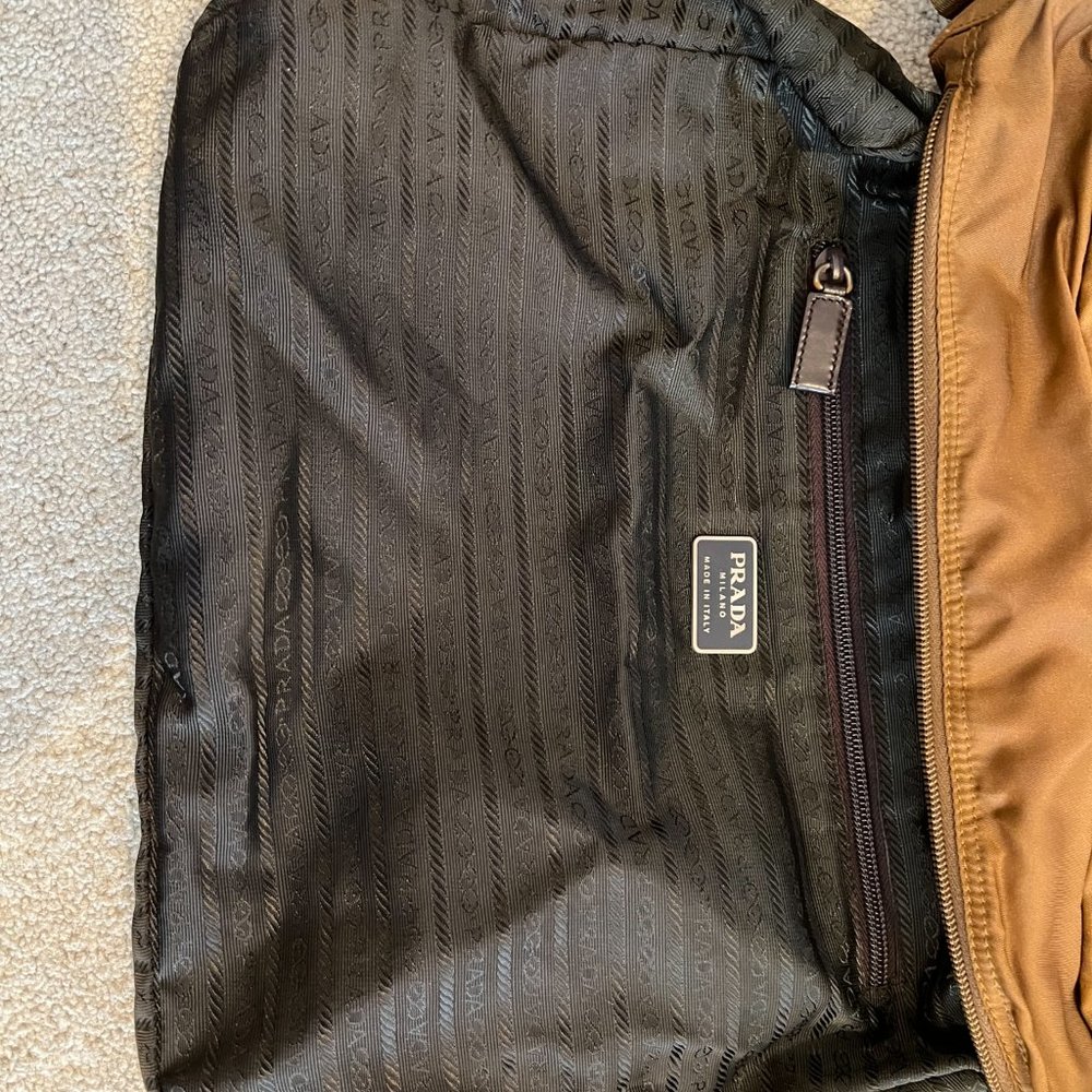 Prada Brown Nylon Vela Sport Messenger Bag - Picture 11 of 16